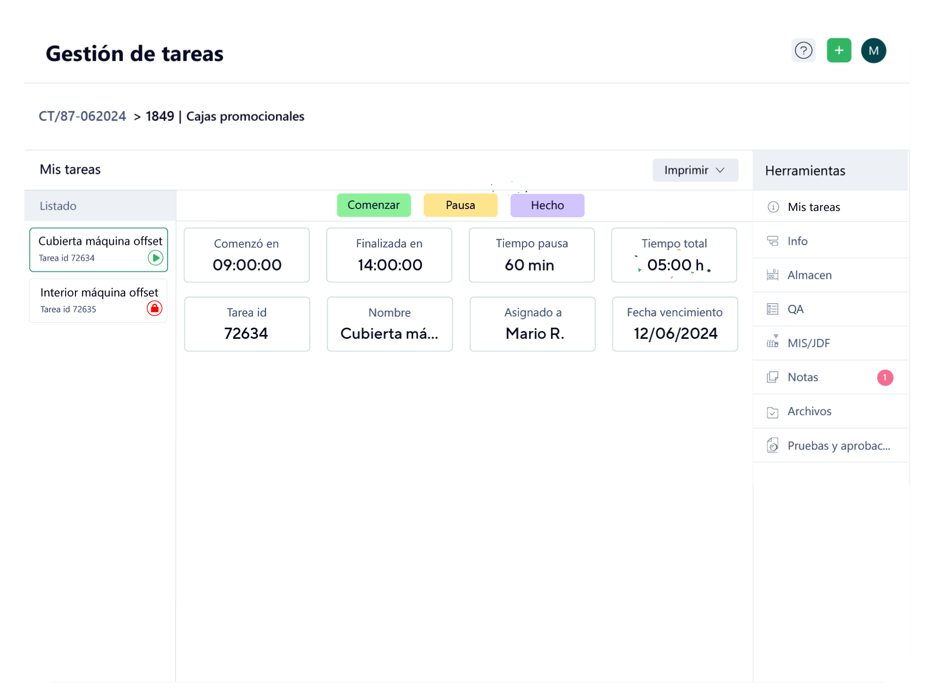 MIS Software de imprenta