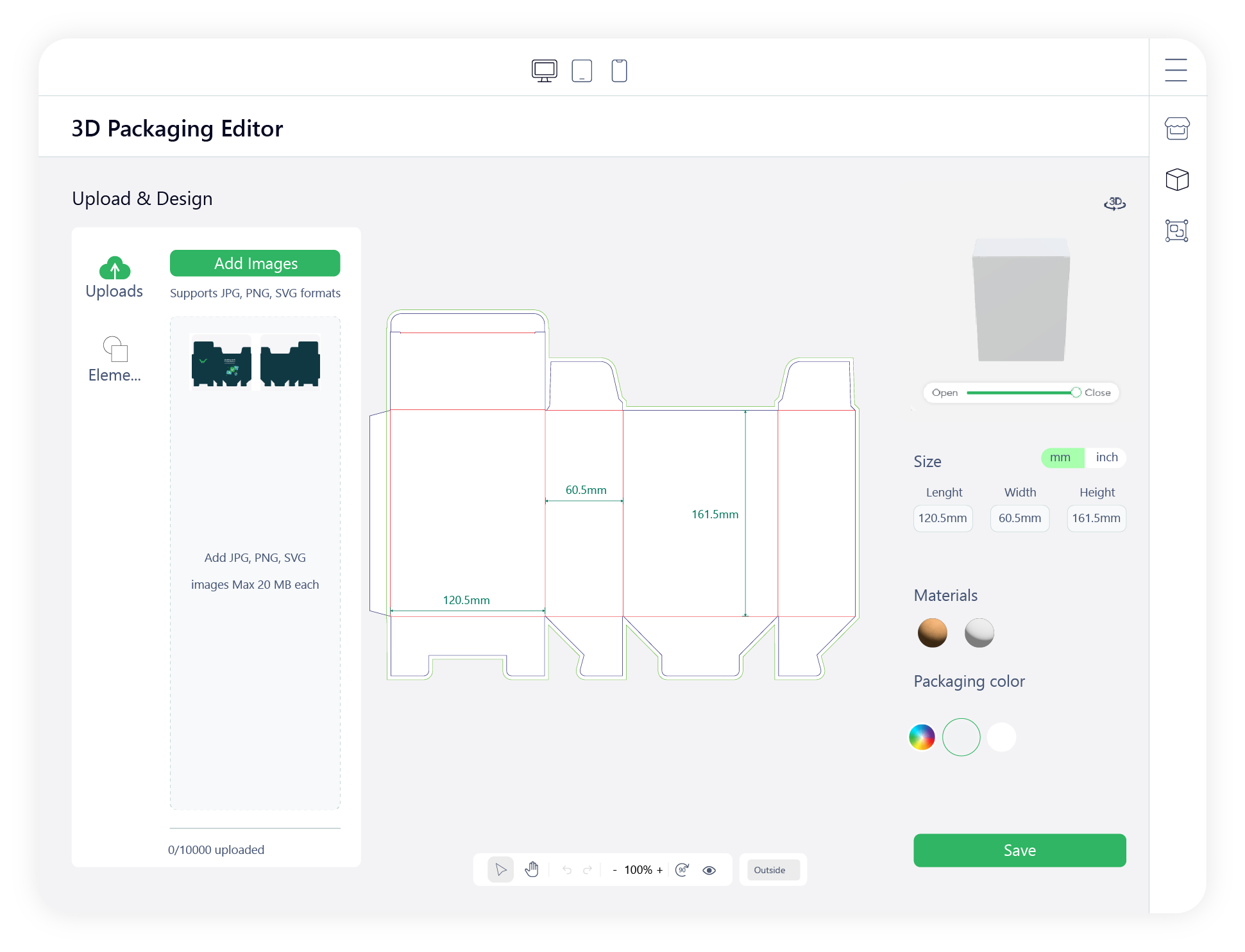 Wsc Printer features - 3D Packaging Design